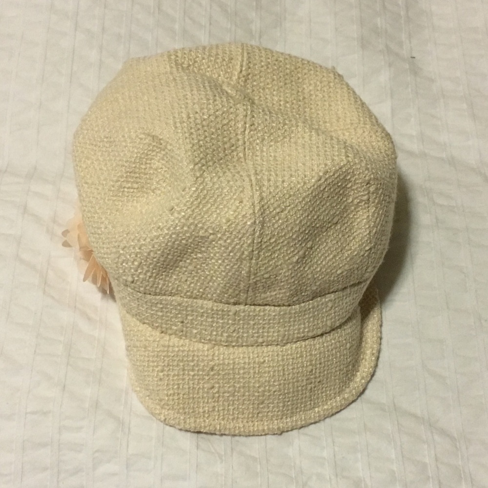 Fashion Cream color flower design Hat